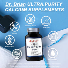 Label emphasizing teeth health and non-GMO calcium supplement