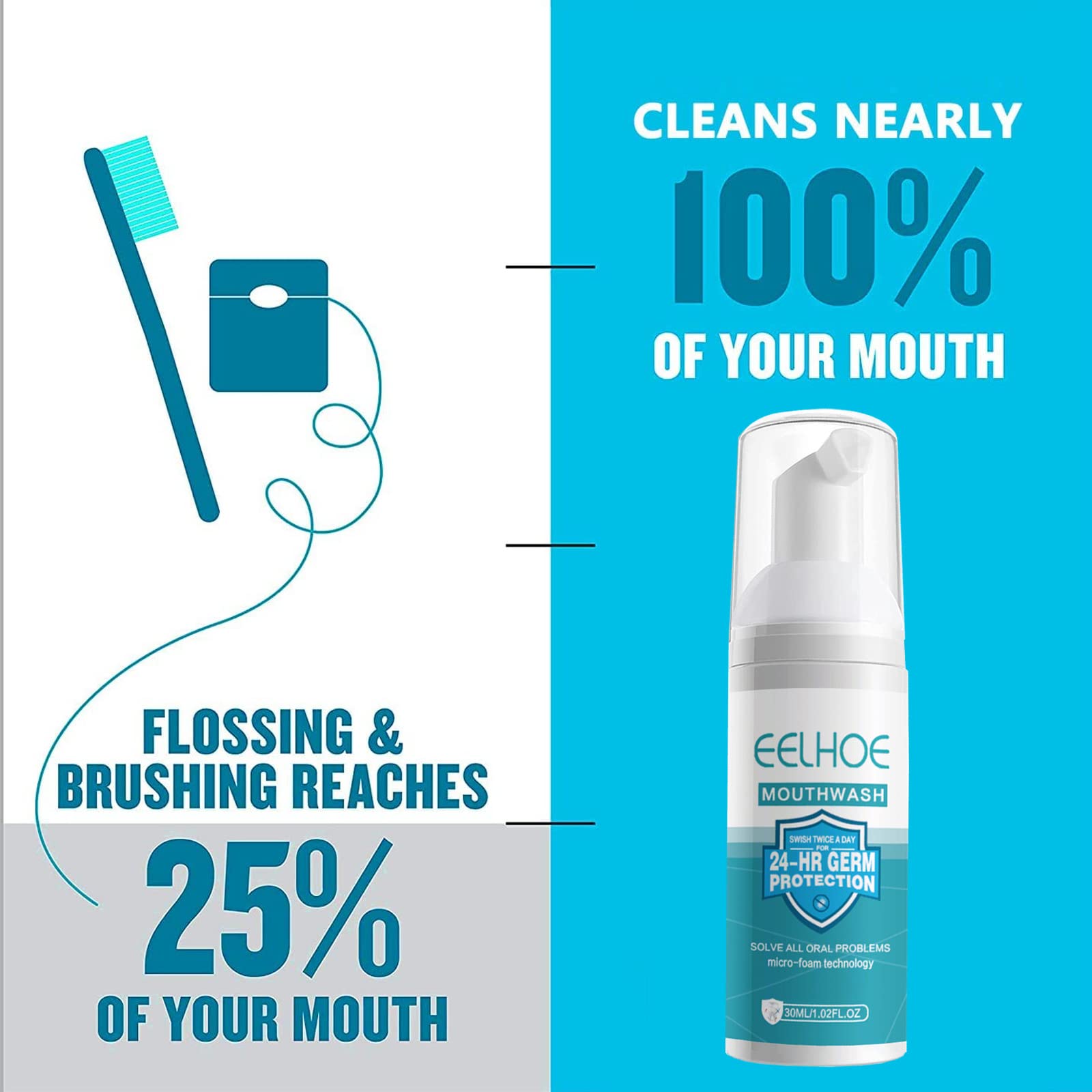 Product label showing 30ml net content