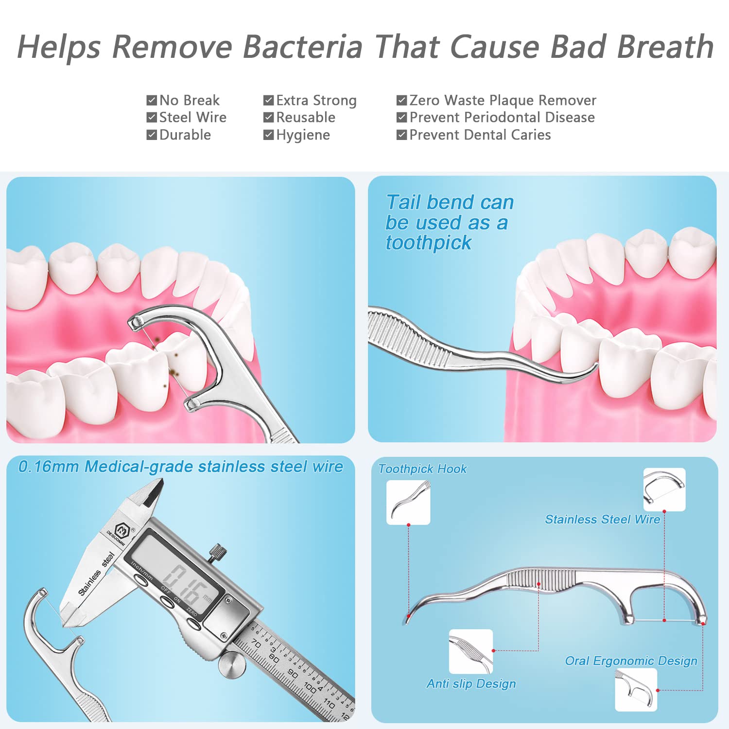 Tooth picks square component