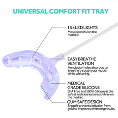 Close-up of blue LED array for whitening