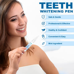 Close-up of peppermint-infused whitening pen tip