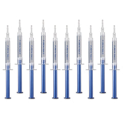 Box of teeth whitening gel refills 10-pack