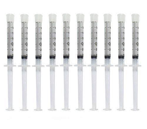 Teeth whitening gel syringe dispensers with 44% carbamide peroxide, 10-piece pack