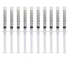 Teeth whitening gel syringe dispensers with 44% carbamide peroxide, 10-piece pack
