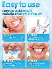 Portable teeth whitening kit suitable for home, work, and travel
