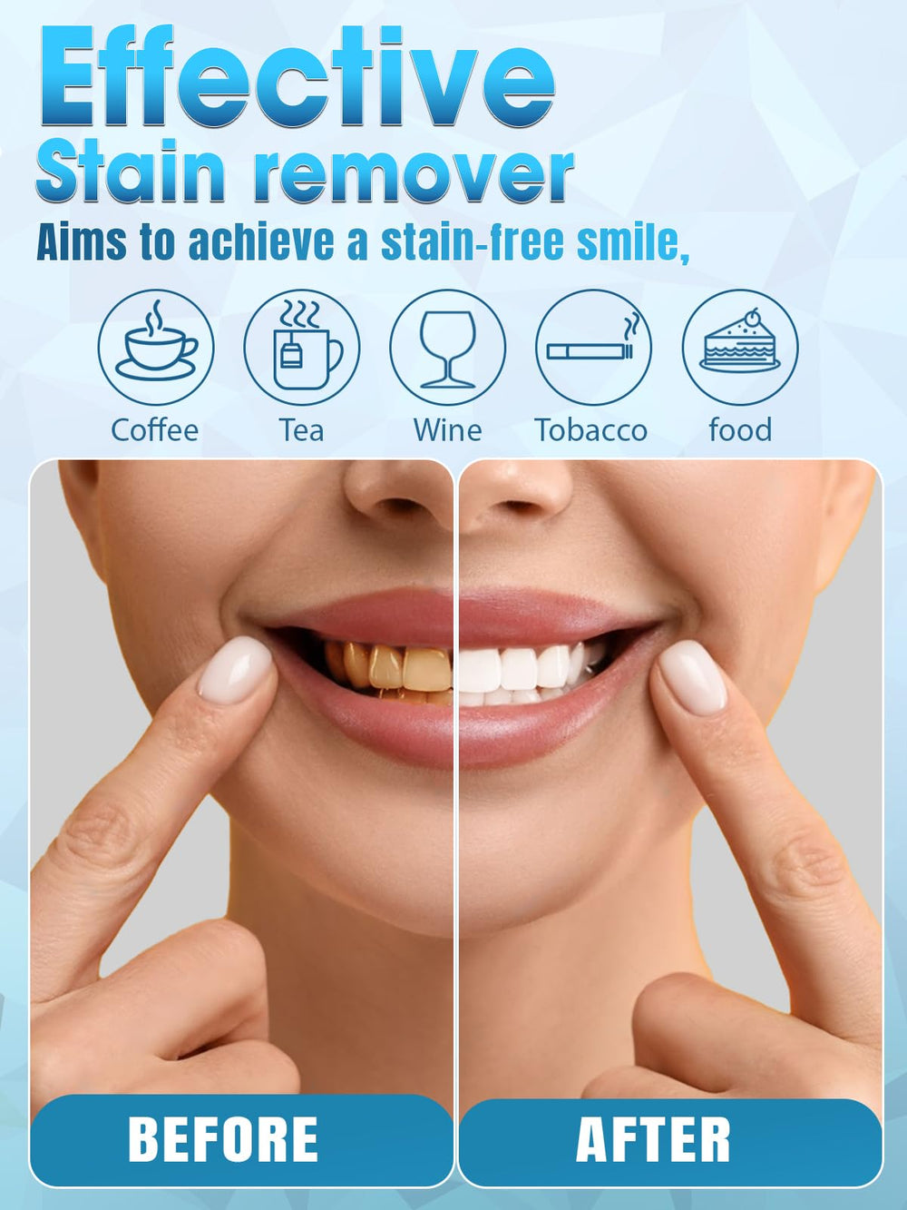 Dual LED light array providing full-mouth whitening coverage