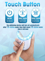 Smart 15-minute timer for quick daily whitening sessions