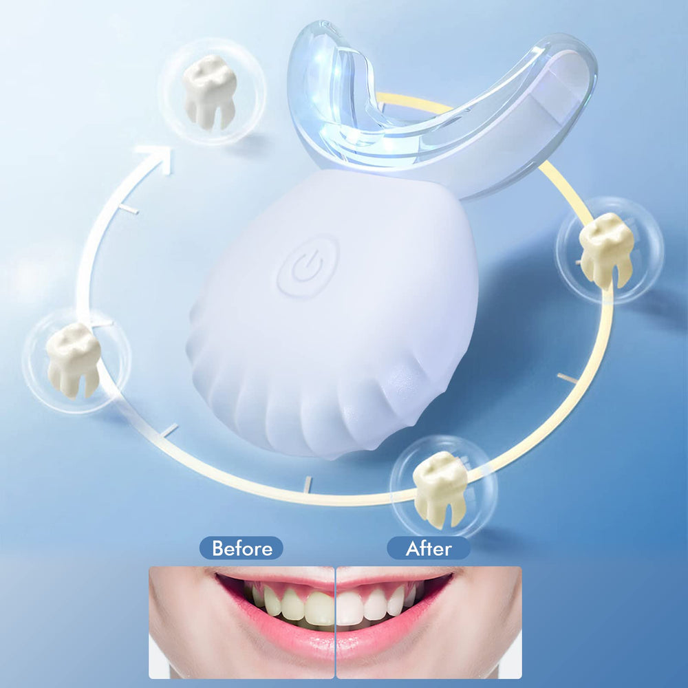 Close-up of 16 LED bulbs on whitening device
