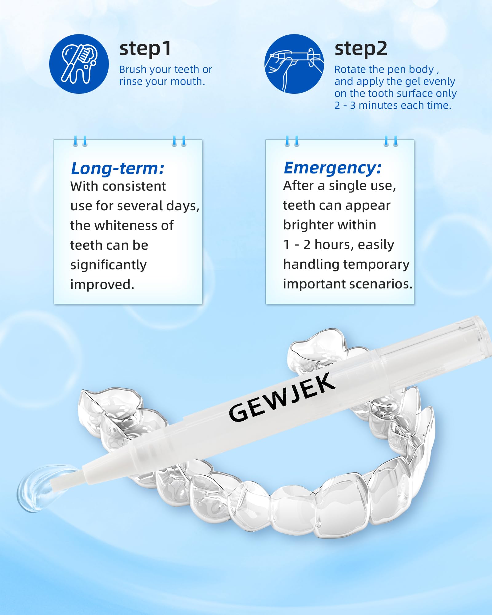 Travel-friendly teeth whitening pen set in a compact case