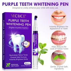 Teeth whitening pen applying to a tooth