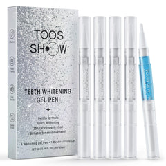 Boxed set of 5 teeth whitening pens with desensitizing gel