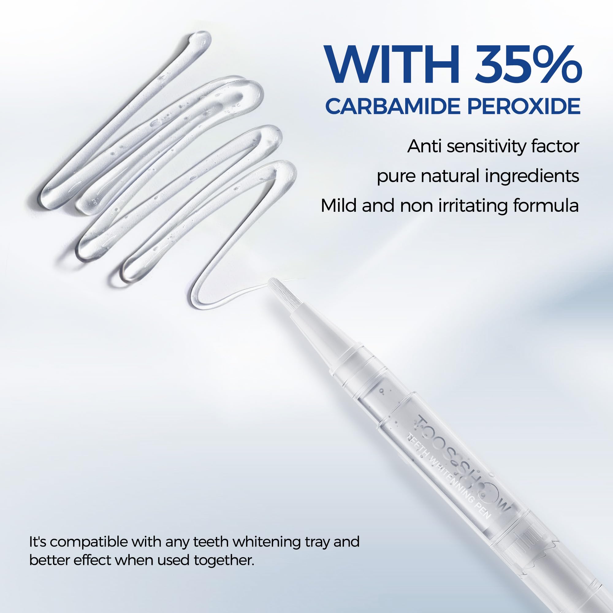 Travel-friendly compact teeth whitening pen kit