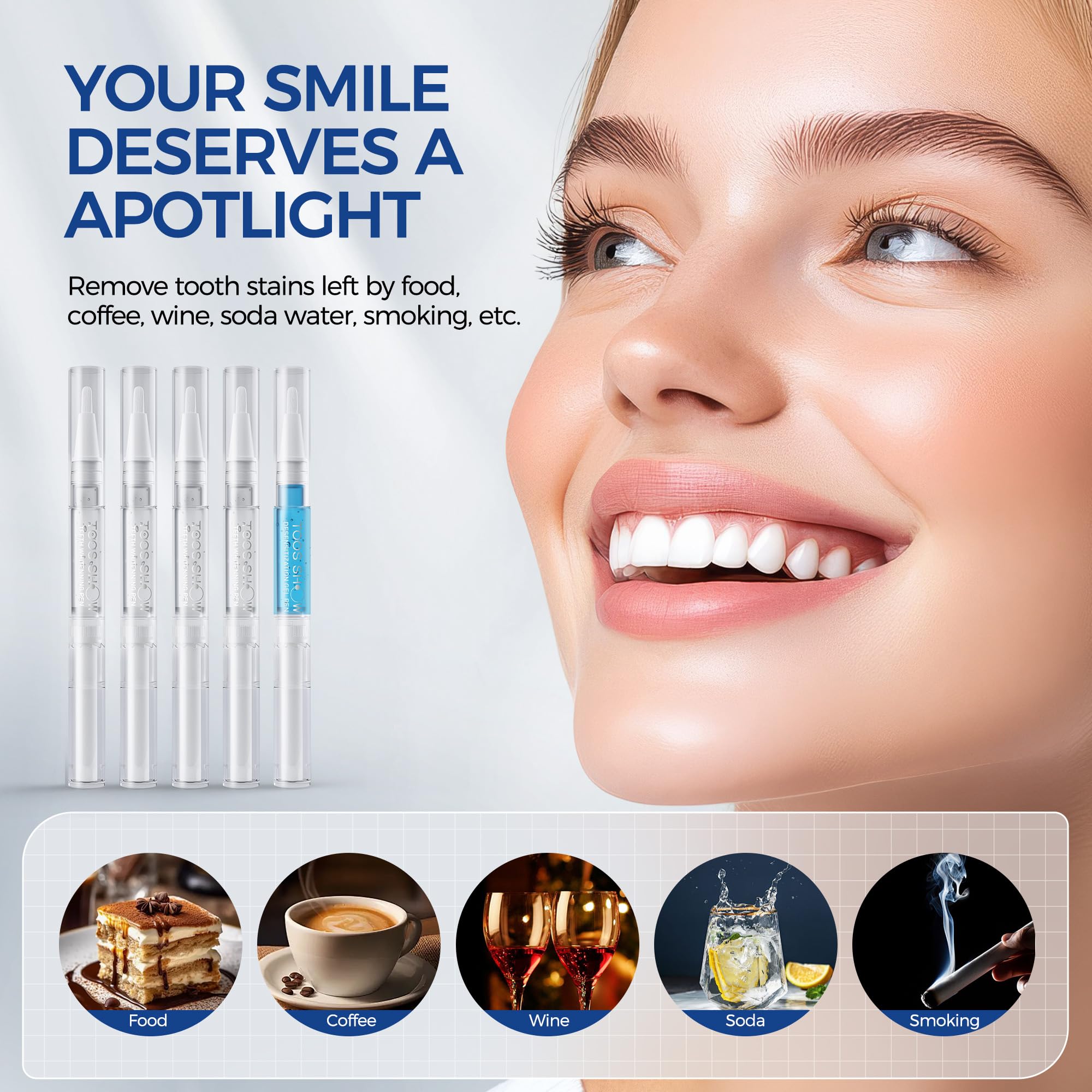 Tray not included note for best whitening results