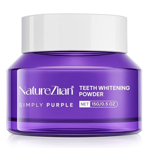 Teeth whitening powder jar on white background