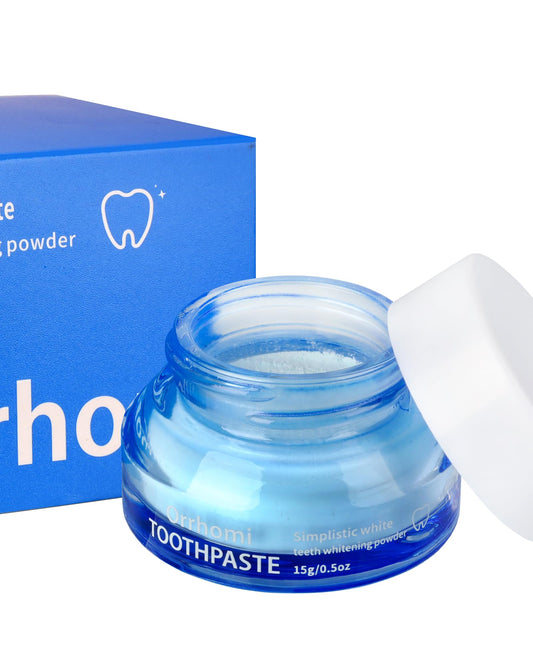 Close up of pearl powder minerals for enamel safe whitening