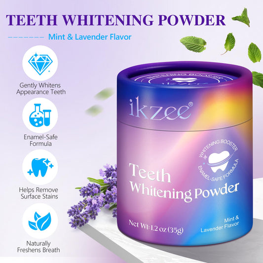 Open container showing enamel-safe whitening powder formula