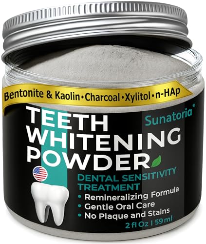 Product hero shot of Teeth Whitening Powder in a jar