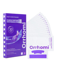 Thin, flexible whitening strips conforming to the contours of teeth