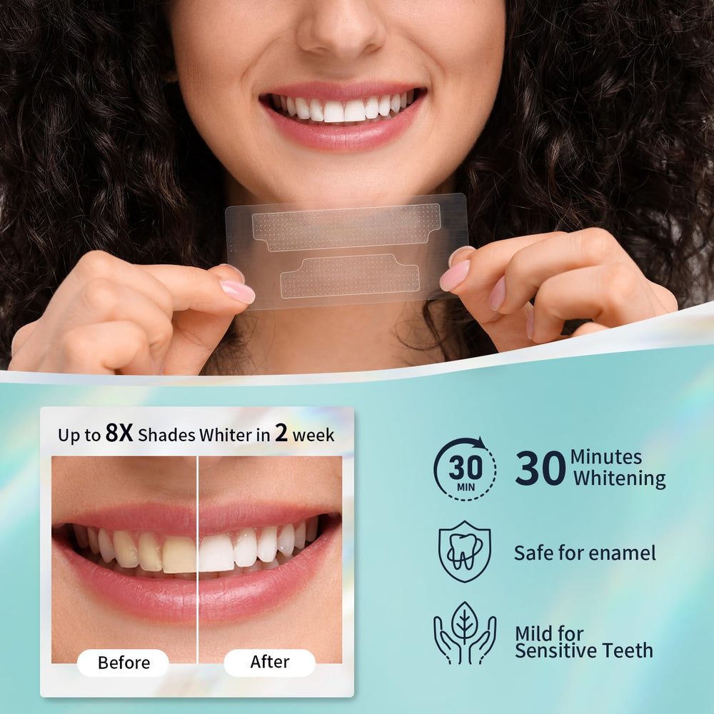 Kit packaging and components including whitening strips