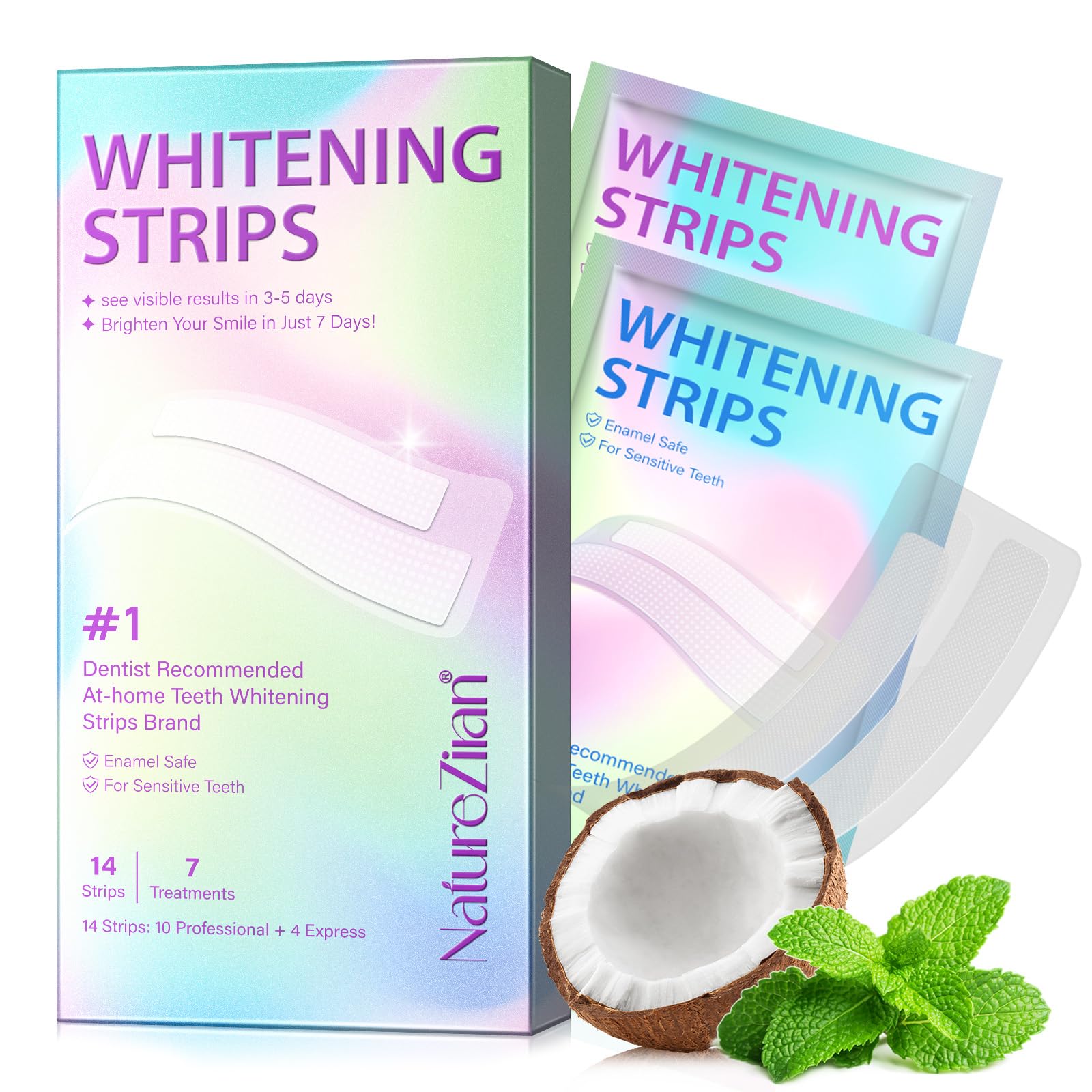 NATURE ZIRAN Teeth Whitening Strips – 14 pieces