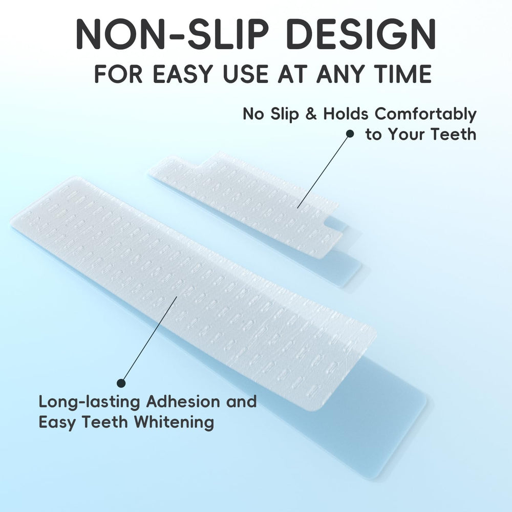 Ultra-thin non-slip whitening strip design