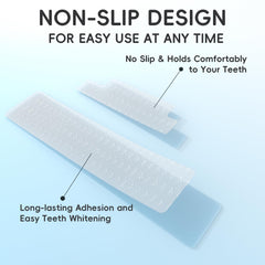 Ultra-thin non-slip whitening strip design