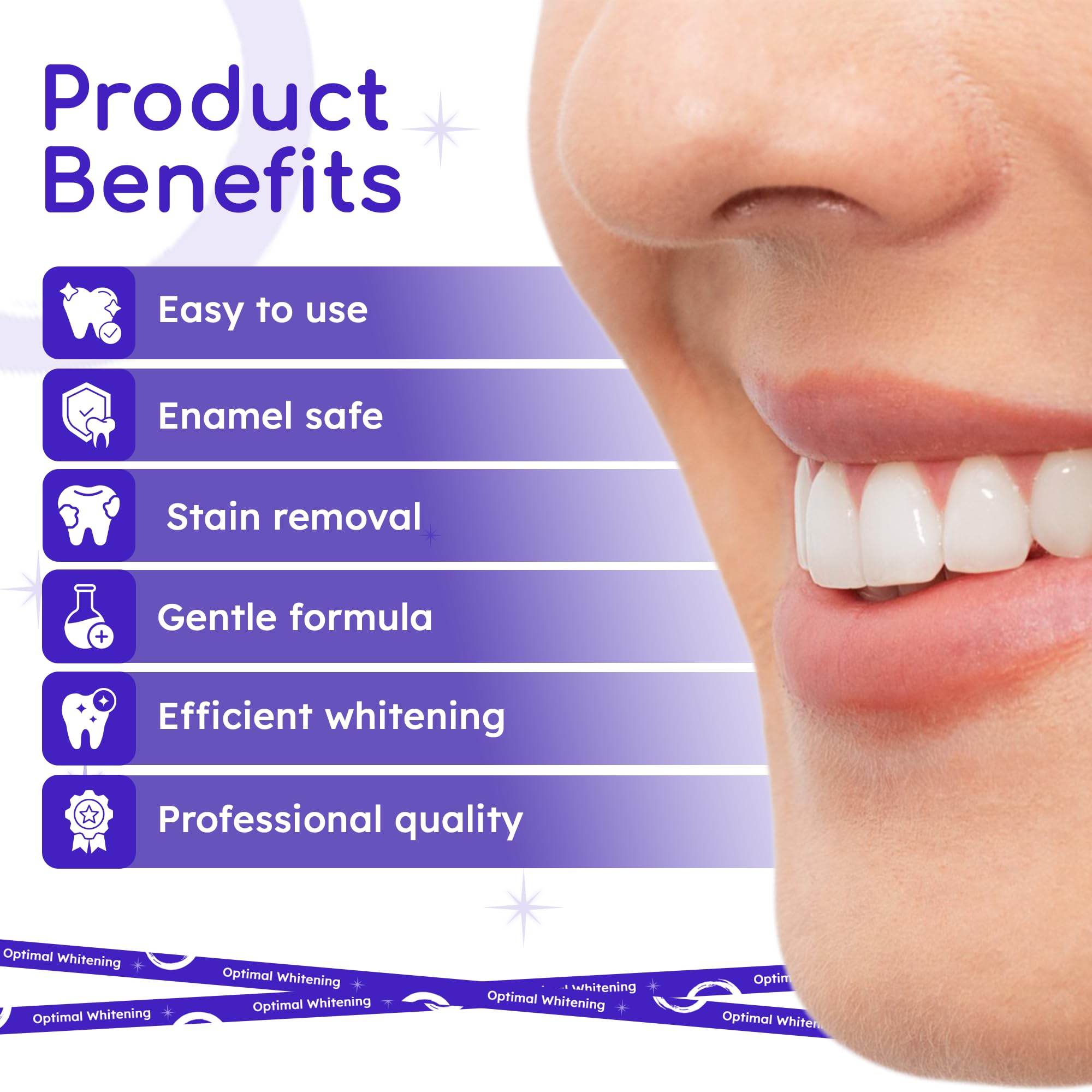 Front view of the 14-day teeth whitening kit box for sensitive teeth