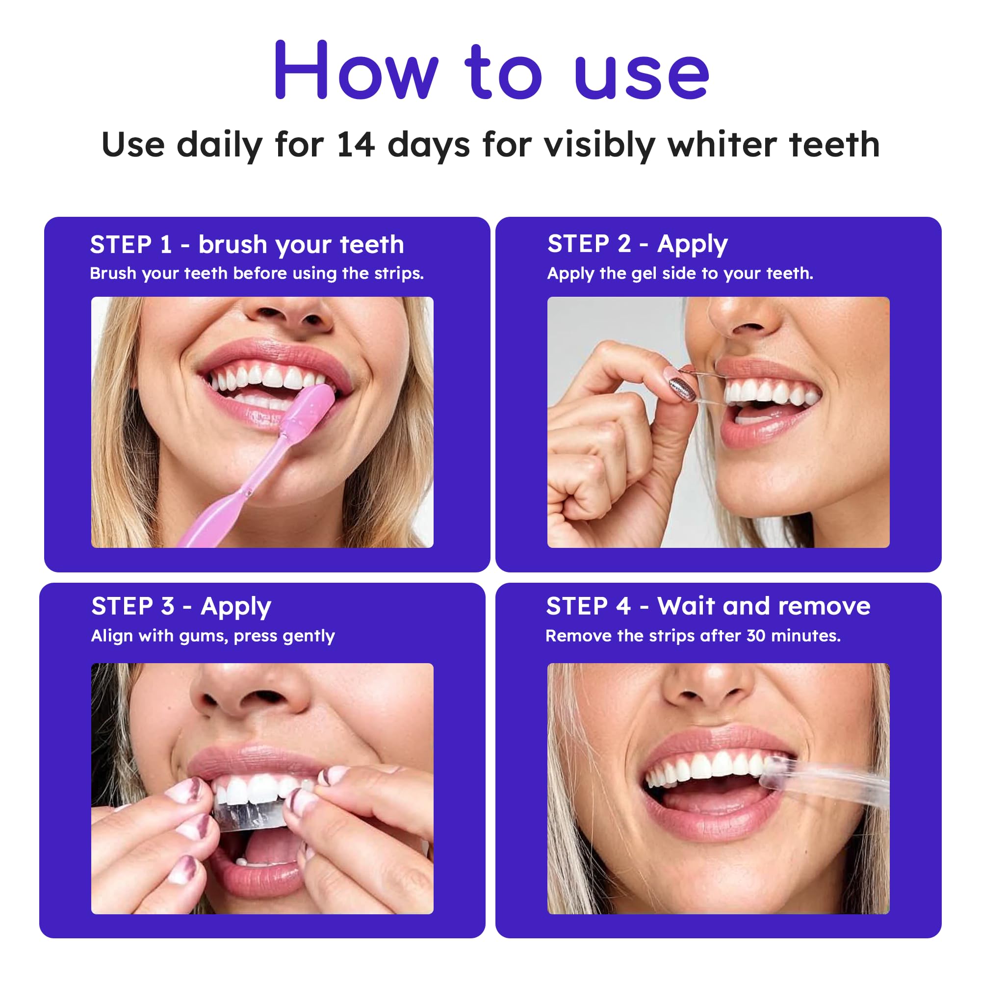 Before and after whitening showing stain removal