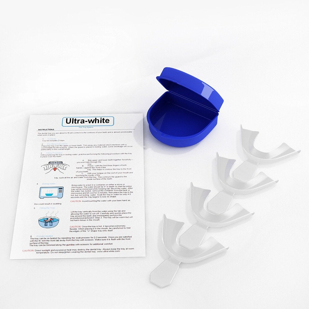 Ultra White press-to-fit teeth whitening trays, ultra thin 0.75mm