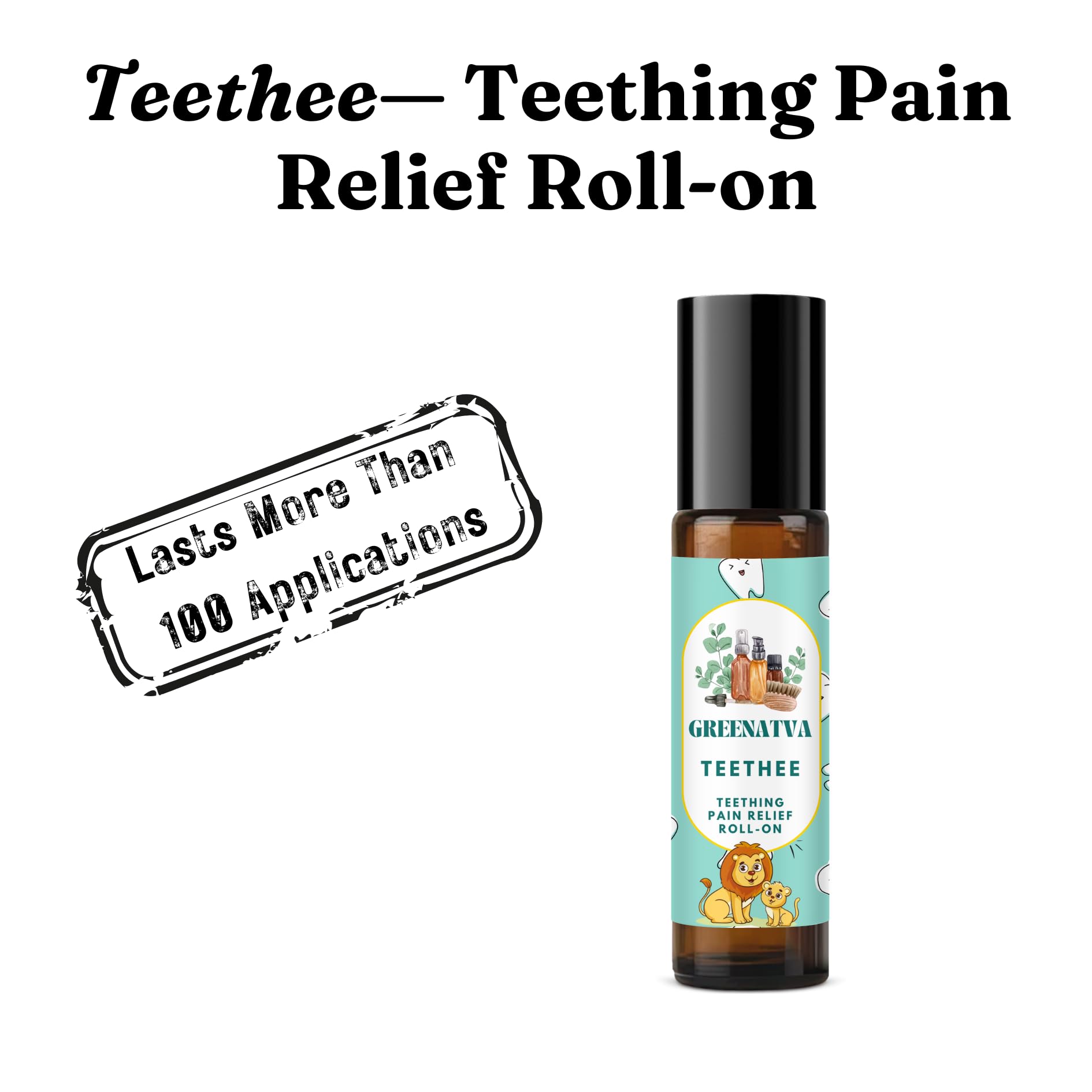 Teethee packaging and 10 ml bottle