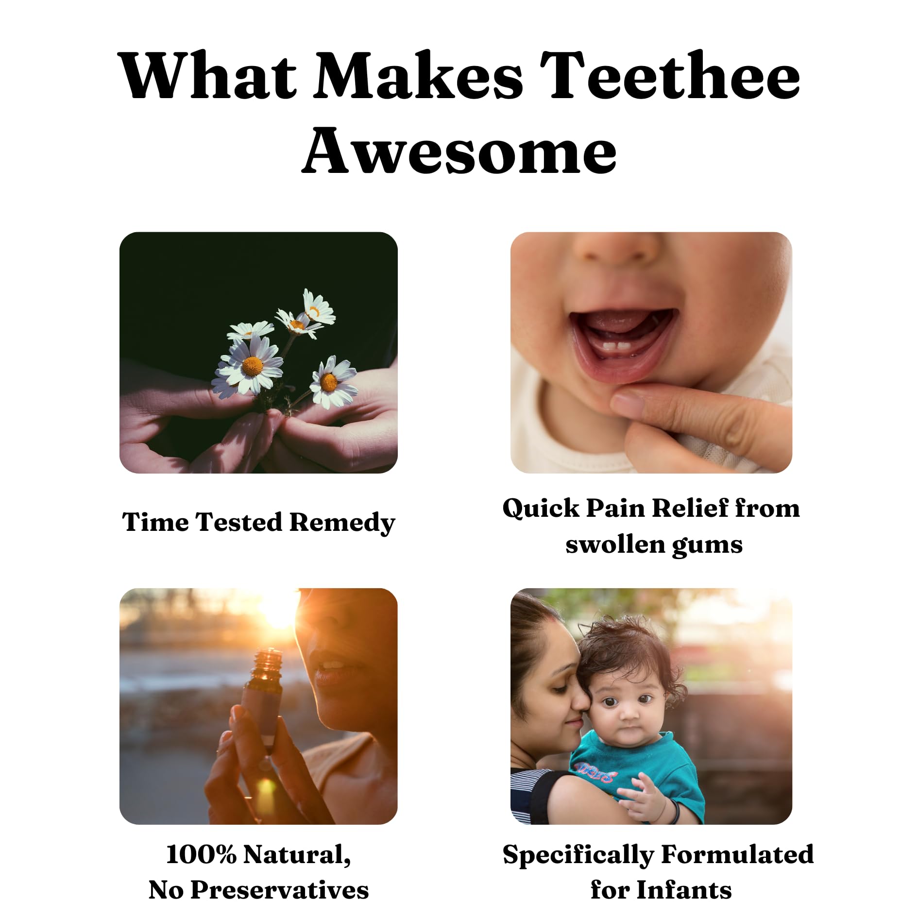 Gentle roll-on application for a baby's gums