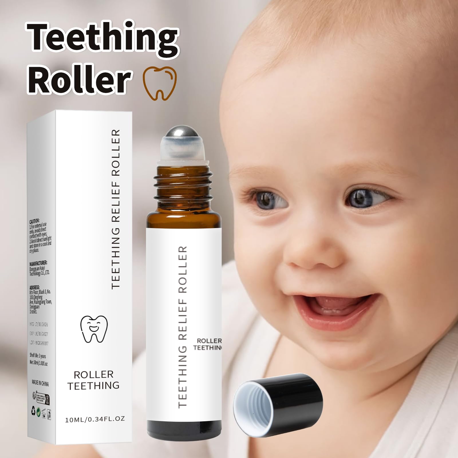 Natural, cruelty-free teething roller label