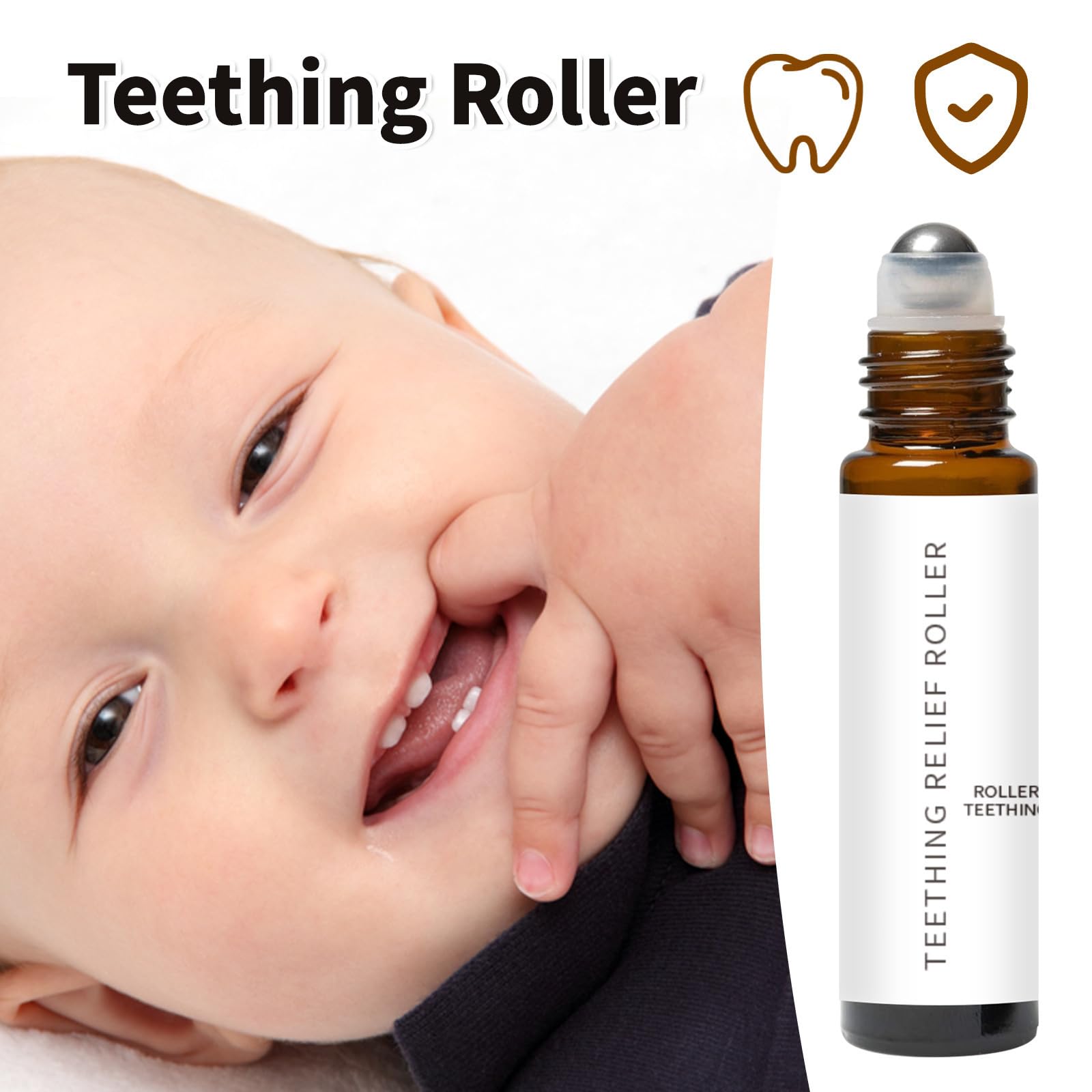 All-natural teething roller packaging