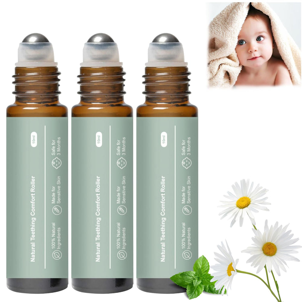 Front view of the 3Pcs Teething Roller set
