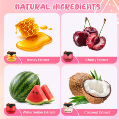 TEIHWAL cherry lip balm softens lips with a glossy finish