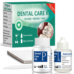 Six-piece temporary tooth repair kit with zinc oxide eugenol cement