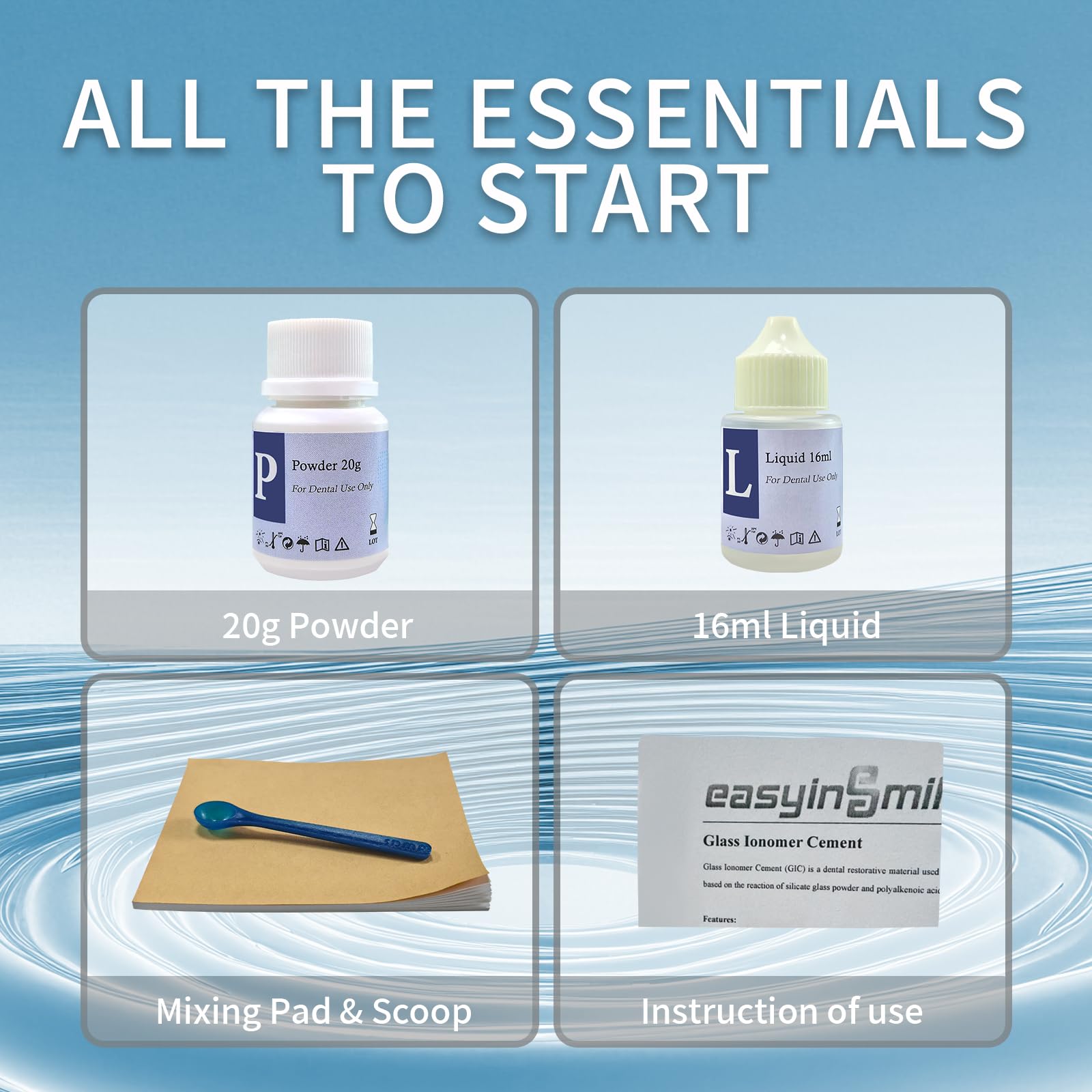 Step-by-step temporary tooth repair process