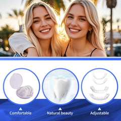 Close-up of adjustable fit on temporary veneers kit
