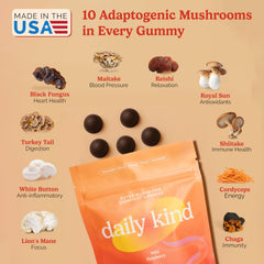 Ingredients for the 10-in-1 mushroom blend