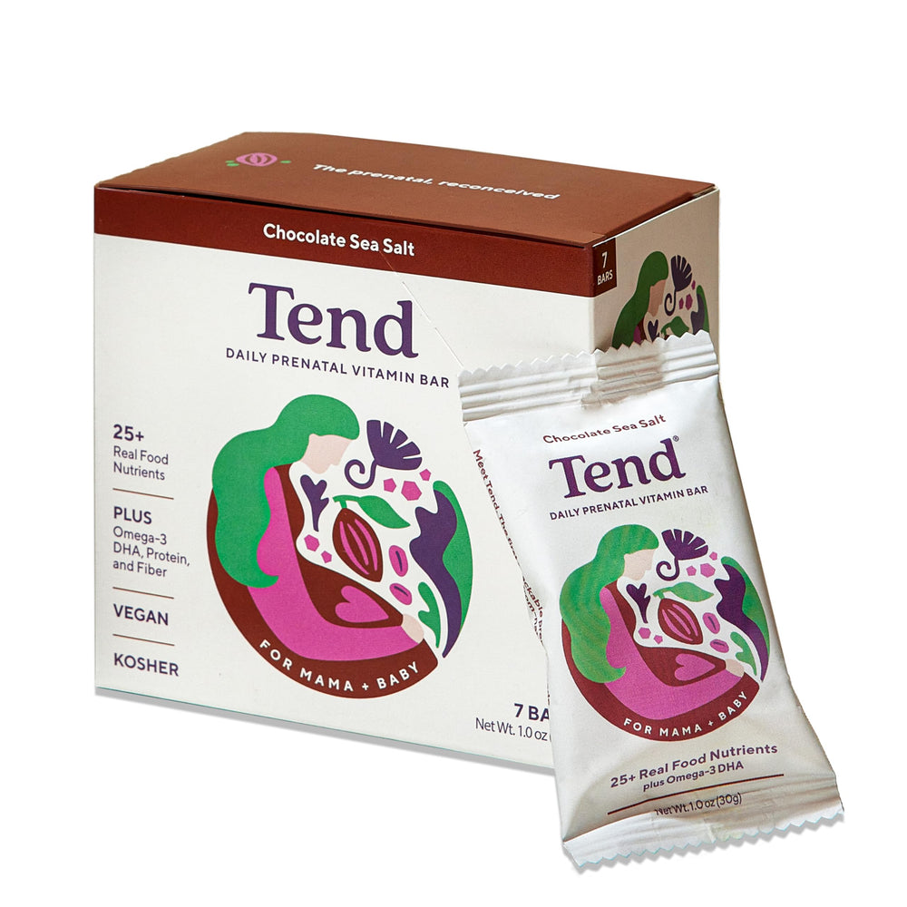 Product packaging of Tend prenatal vitamin bars