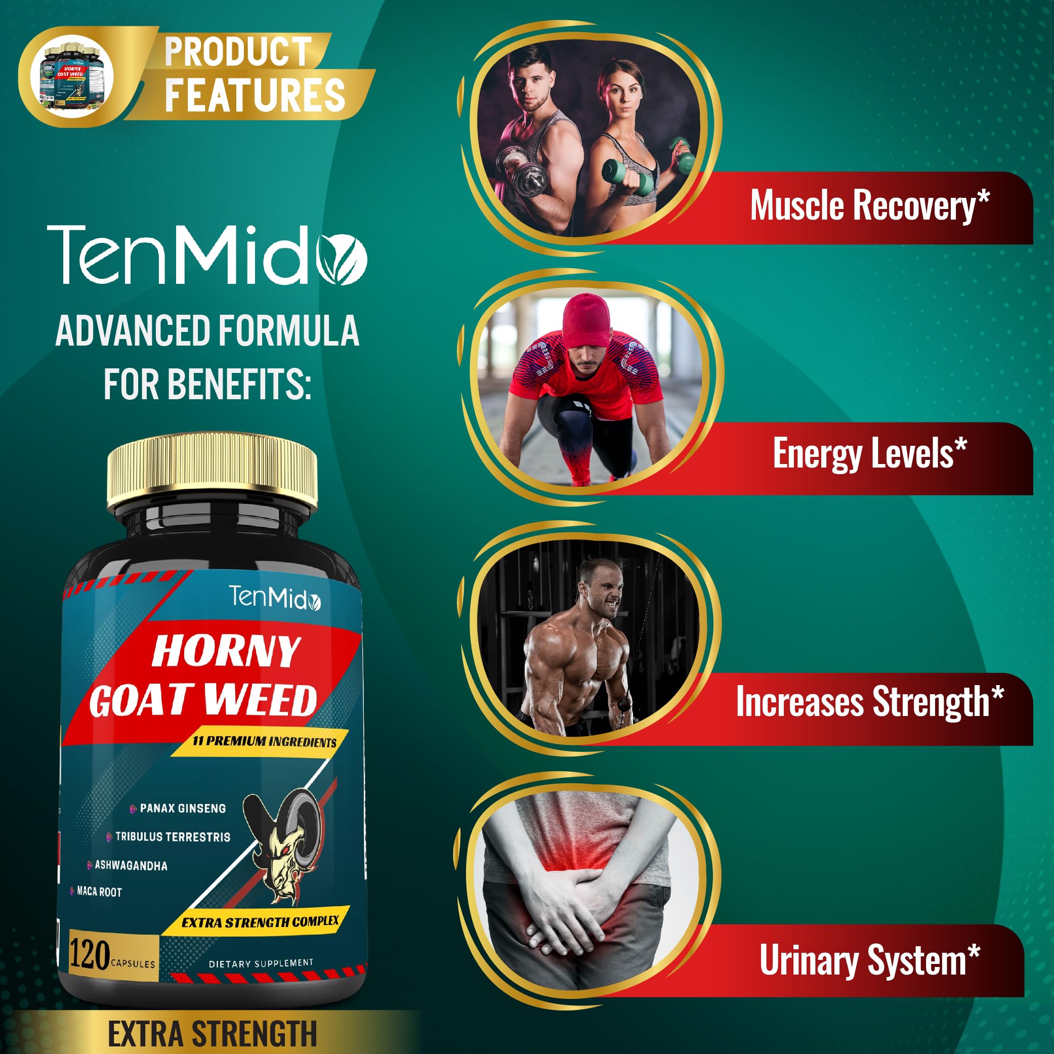 Tongkat Ali and Shilajit among herbs in Tenmido capsules