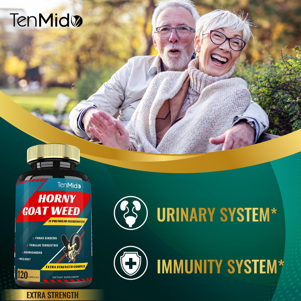 Packaging and branding of Tenmido Horny Goat Weed Capsules