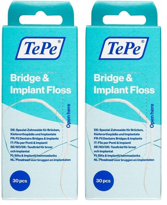 TePe Bridge and Implant Floss Pack 2 – front view