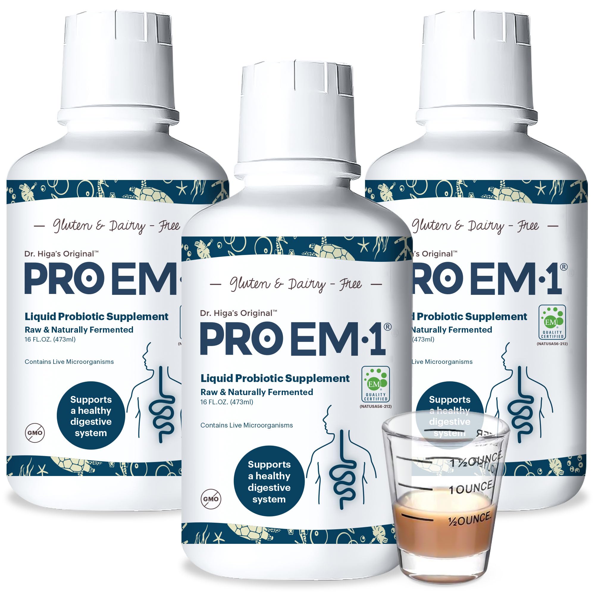Hero image of TeraGanix Organic Liquid Probiotic 90-day supply 3-pack