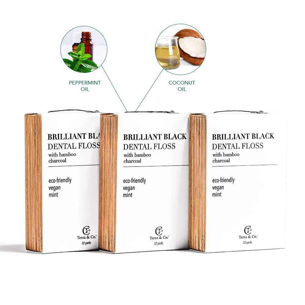 Brilliant Black floss packaging showing recyclable materials