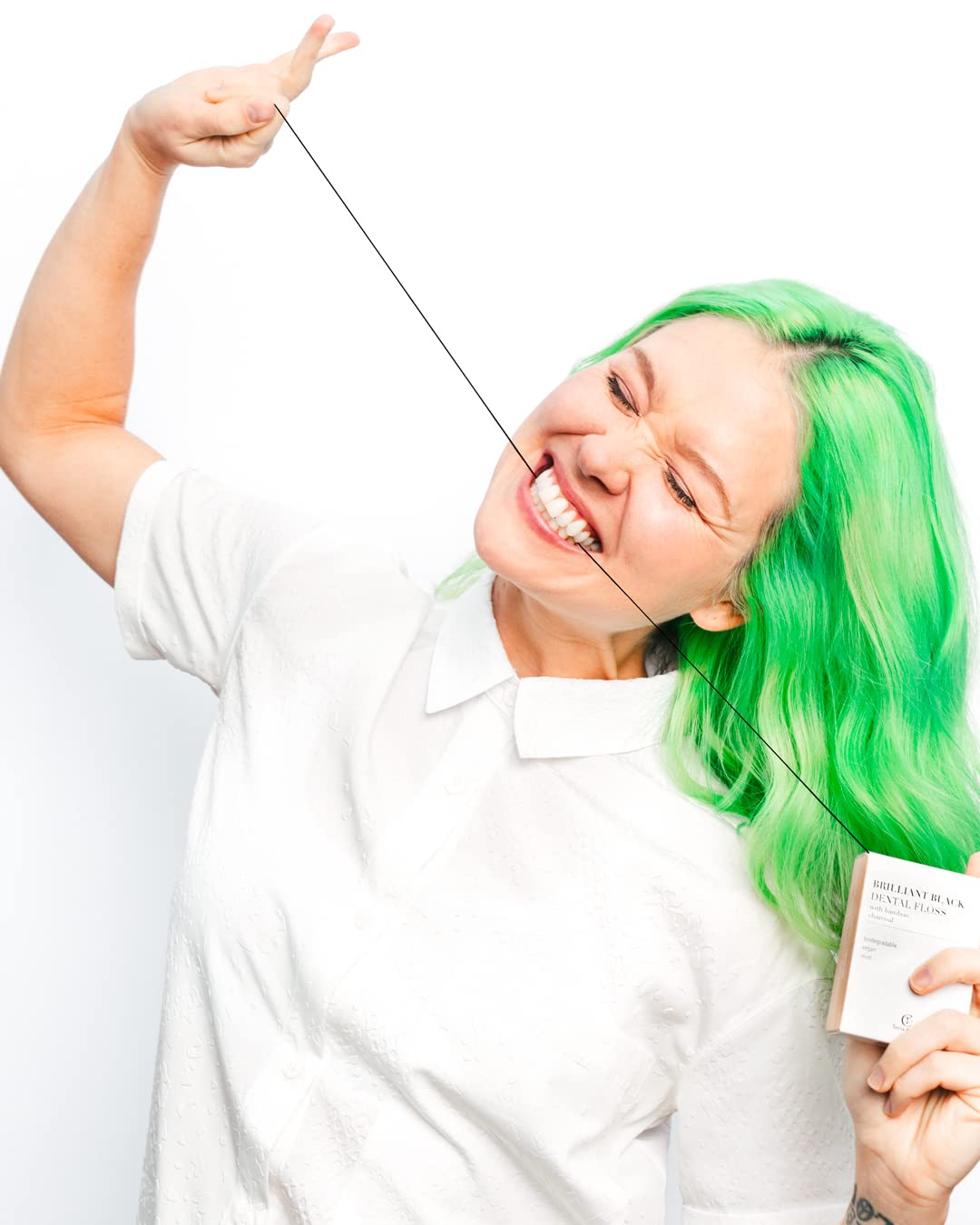 Eco-friendly recyclable packaging for Brilliant Black floss