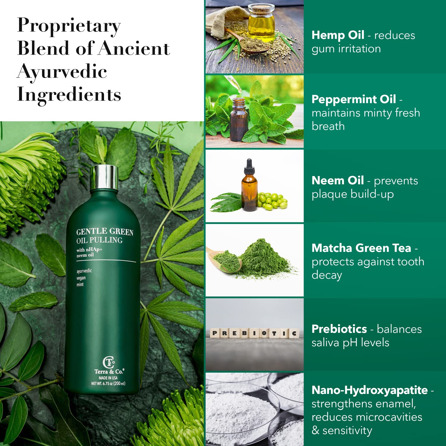 Matcha green tea infusion artwork accompanying the product
