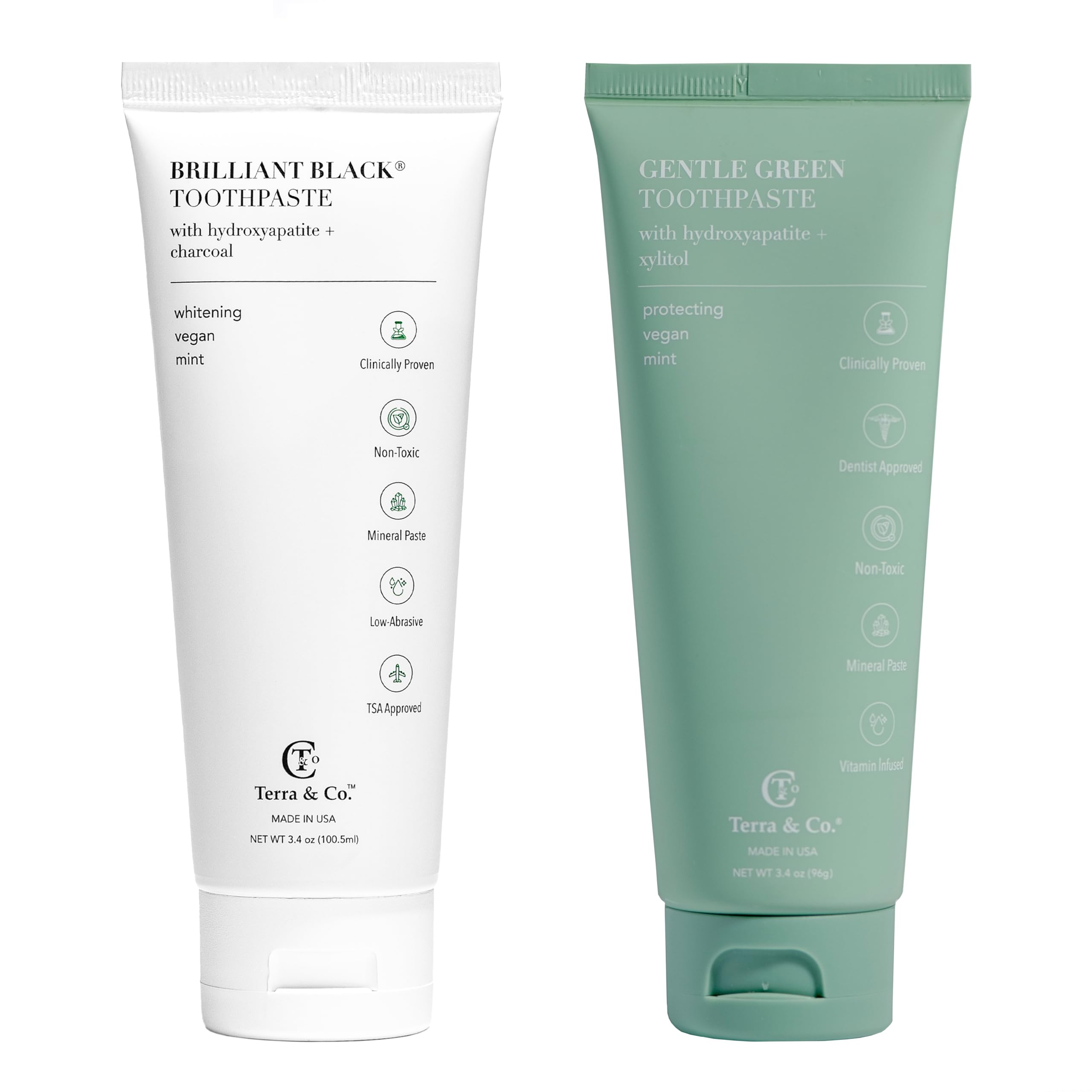 Brilliant Black whitening toothpaste tube close-up