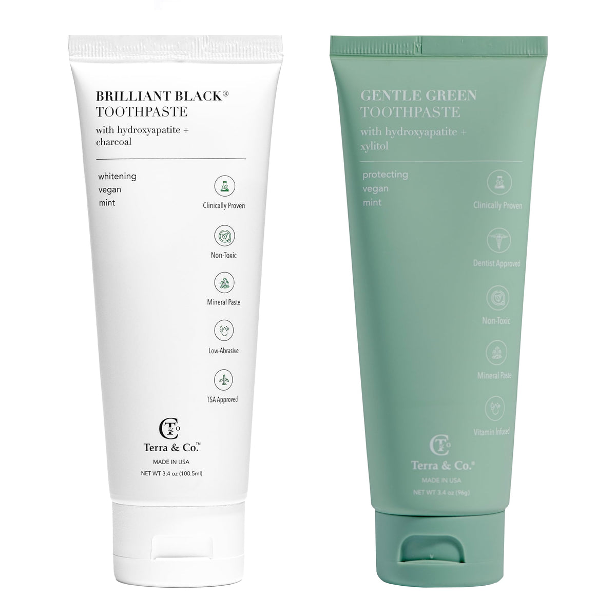 Brilliant Black whitening toothpaste tube close-up