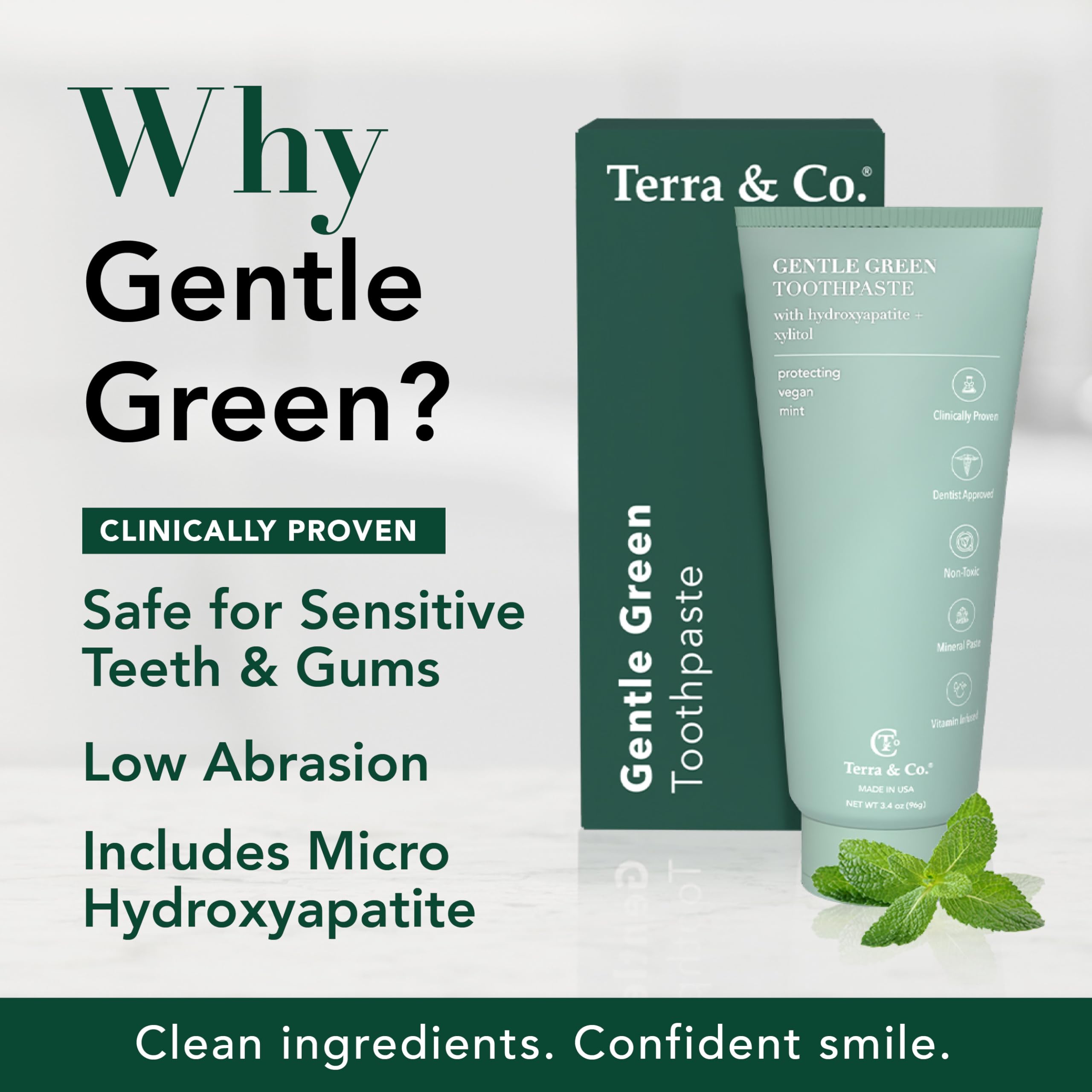 Natural micro-hydroxyapatite remineralization toothpaste ingredient close-up